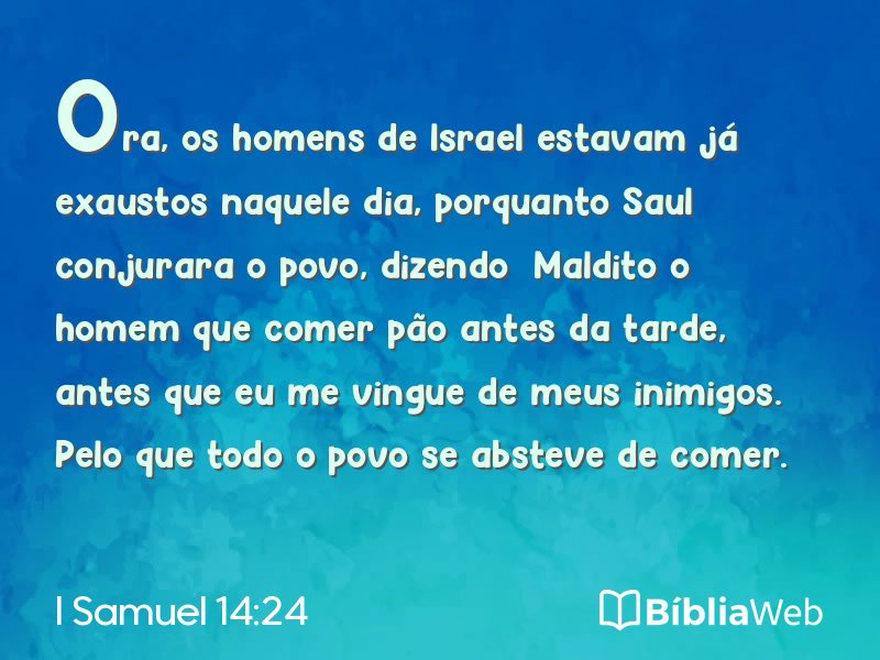 I Samuel 14:24 em imagem para compartilhar