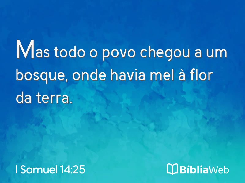 I Samuel 14:25 em imagem para compartilhar
