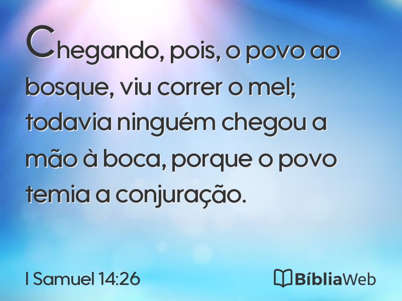 I Samuel 14:26 em imagem para compartilhar