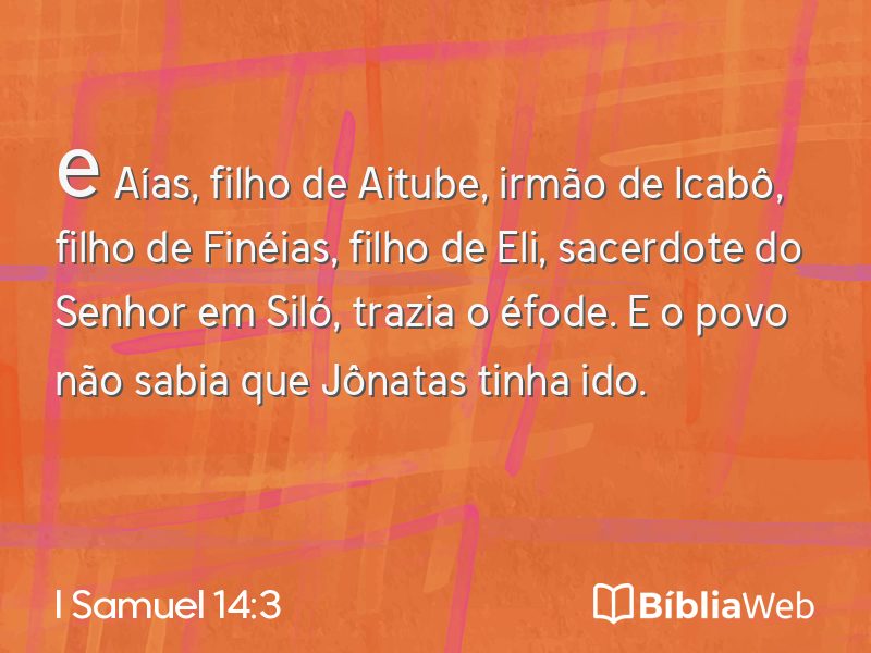 I Samuel 14:3 em imagem para compartilhar