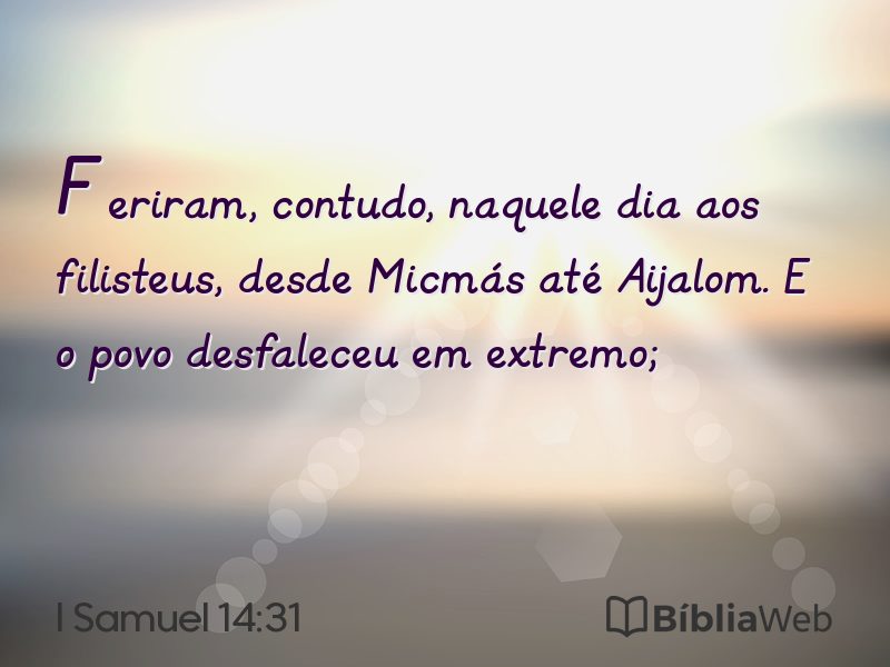 I Samuel 14:31 em imagem para compartilhar