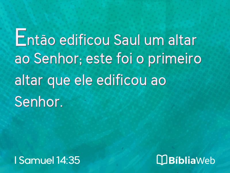 I Samuel 14:35 em imagem para compartilhar