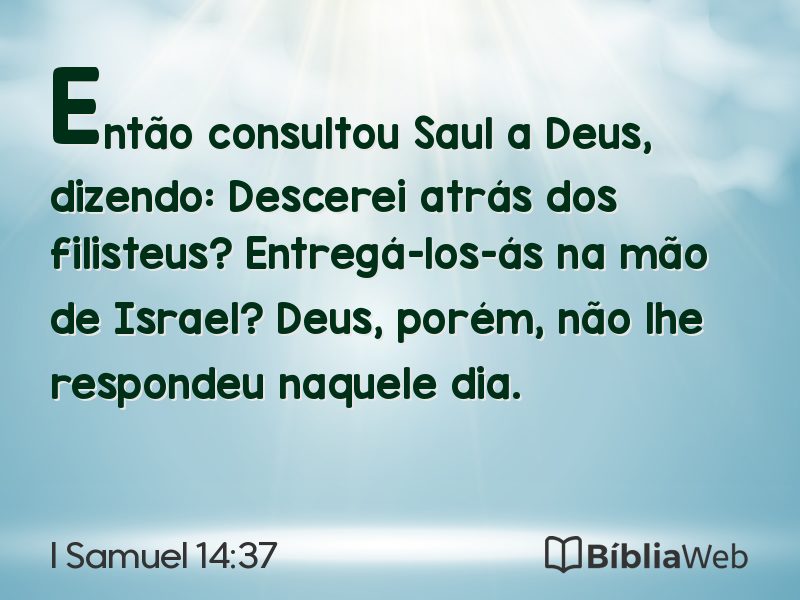 I Samuel 14:37 em imagem para compartilhar