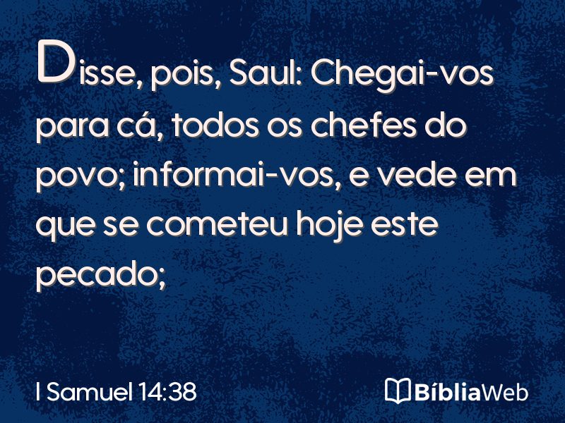 I Samuel 14:38 em imagem para compartilhar
