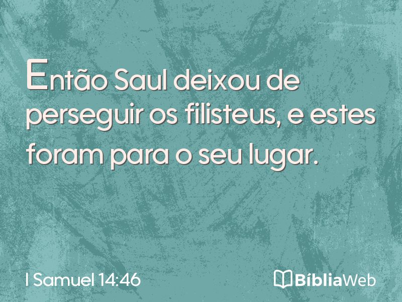 I Samuel 14:46 em imagem para compartilhar