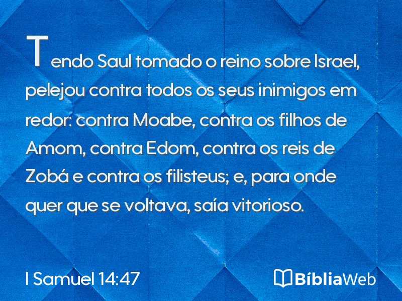 I Samuel 14:47 em imagem para compartilhar