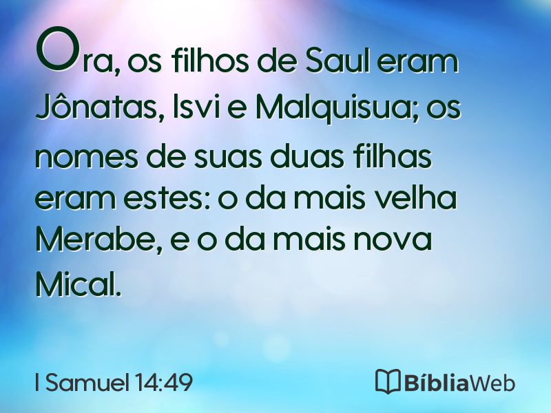 I Samuel 14:49 em imagem para compartilhar