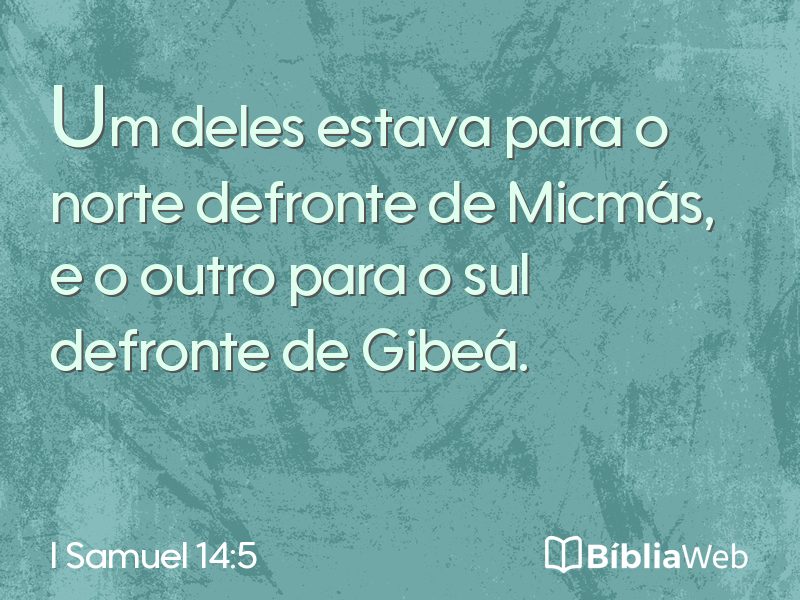 I Samuel 14:5 em imagem para compartilhar