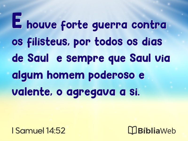 I Samuel 14:52 em imagem para compartilhar