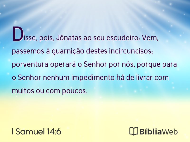 I Samuel 14:6 em imagem para compartilhar