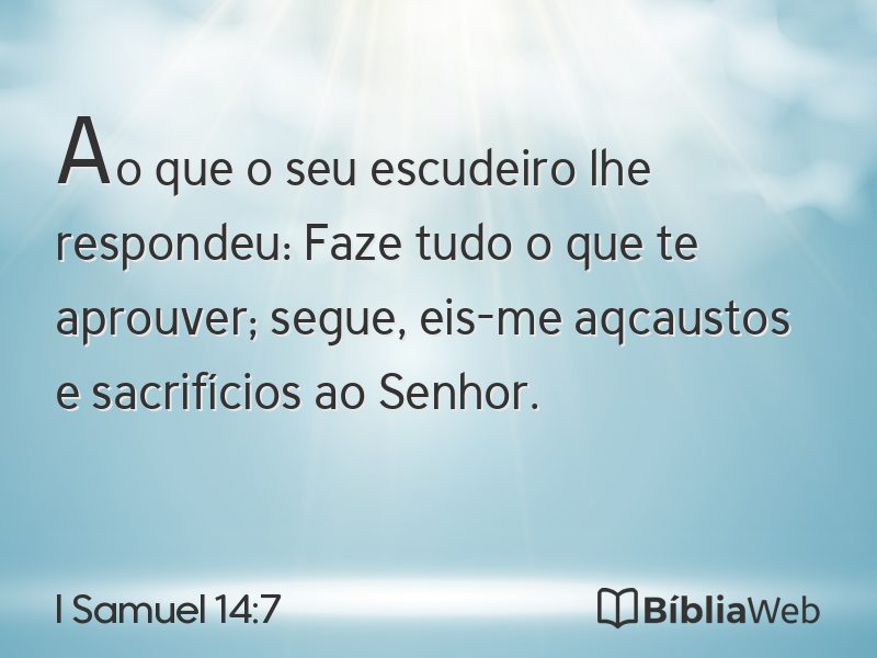 I Samuel 14:7 em imagem para compartilhar