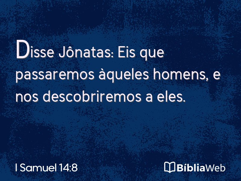 I Samuel 14:8 em imagem para compartilhar