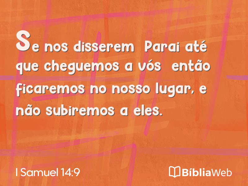 I Samuel 14:9 em imagem para compartilhar