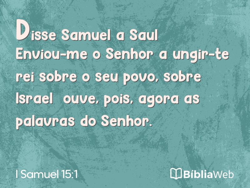 I Samuel 15:1 em imagem para compartilhar