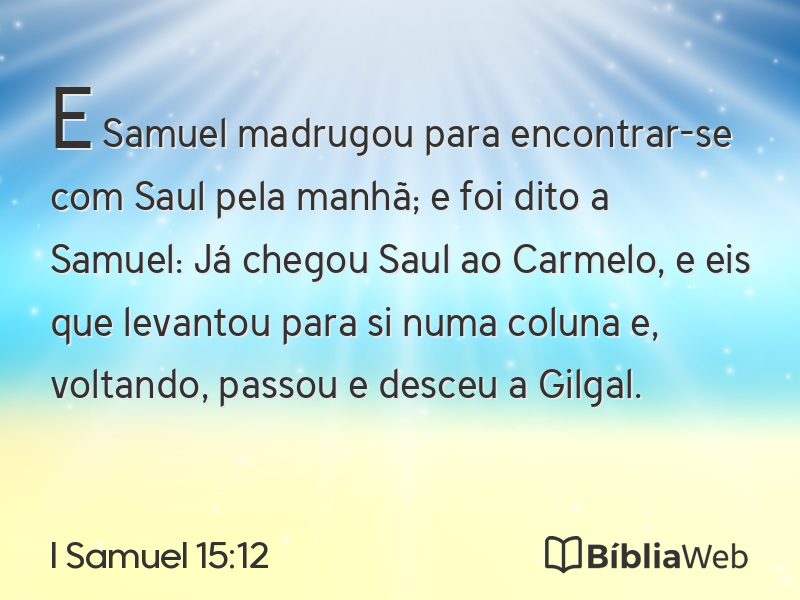 I Samuel 15:12 em imagem para compartilhar