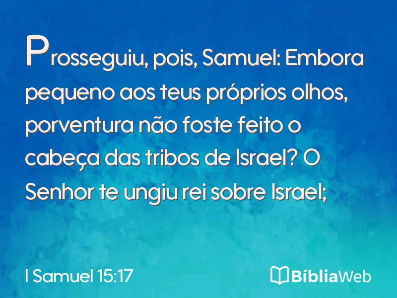 I Samuel 15:17 em imagem para compartilhar