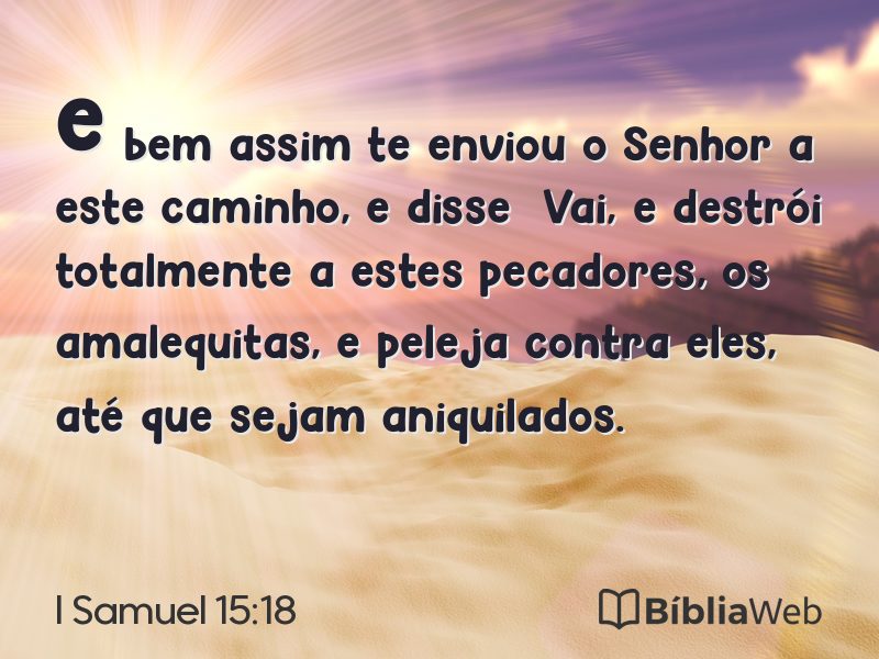 I Samuel 15:18 em imagem para compartilhar