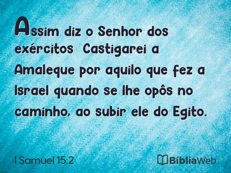 I Samuel 15:2 em imagem para compartilhar