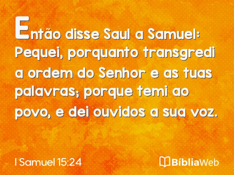 I Samuel 15:24 em imagem para compartilhar