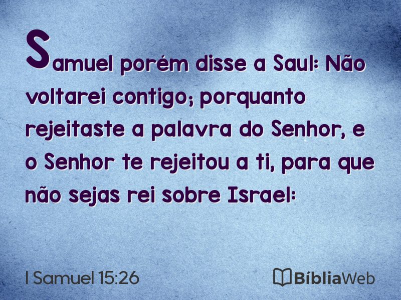 I Samuel 15:26 em imagem para compartilhar