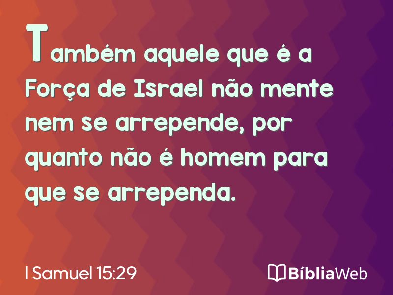 I Samuel 15:29 em imagem para compartilhar