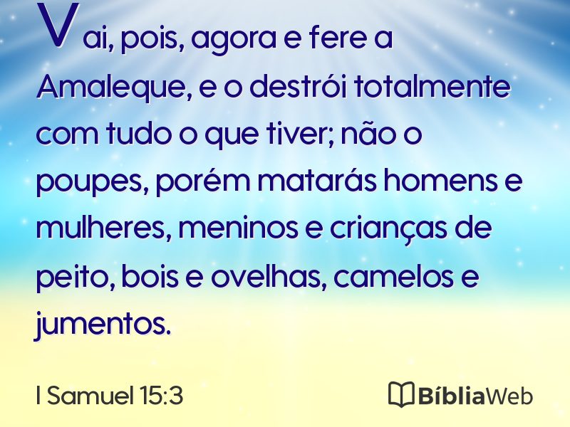 I Samuel 15:3 em imagem para compartilhar