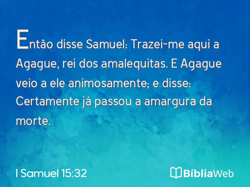 I Samuel 15:32 em imagem para compartilhar
