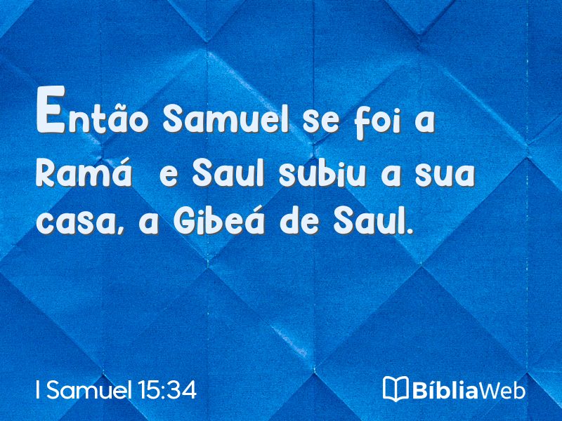 I Samuel 15:34 em imagem para compartilhar