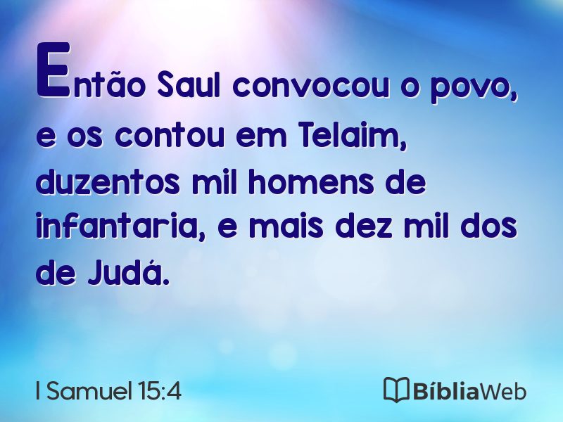 I Samuel 15:4 em imagem para compartilhar