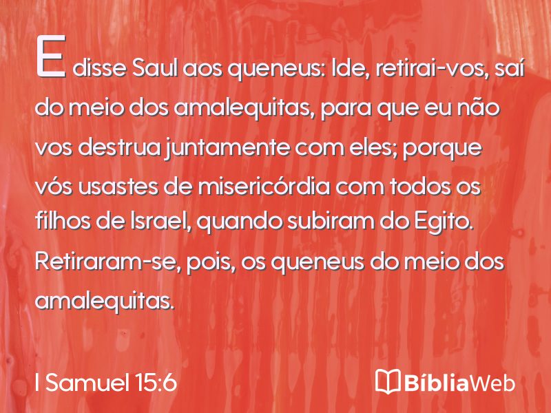 I Samuel 15:6 em imagem para compartilhar