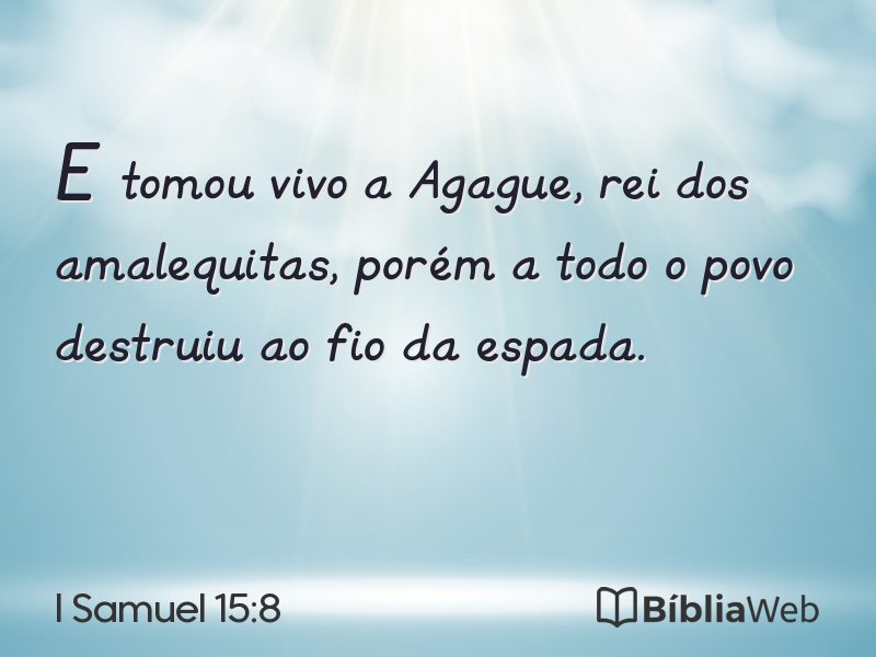 I Samuel 15:8 em imagem para compartilhar
