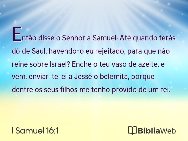 I Samuel 16:1 em imagem para compartilhar