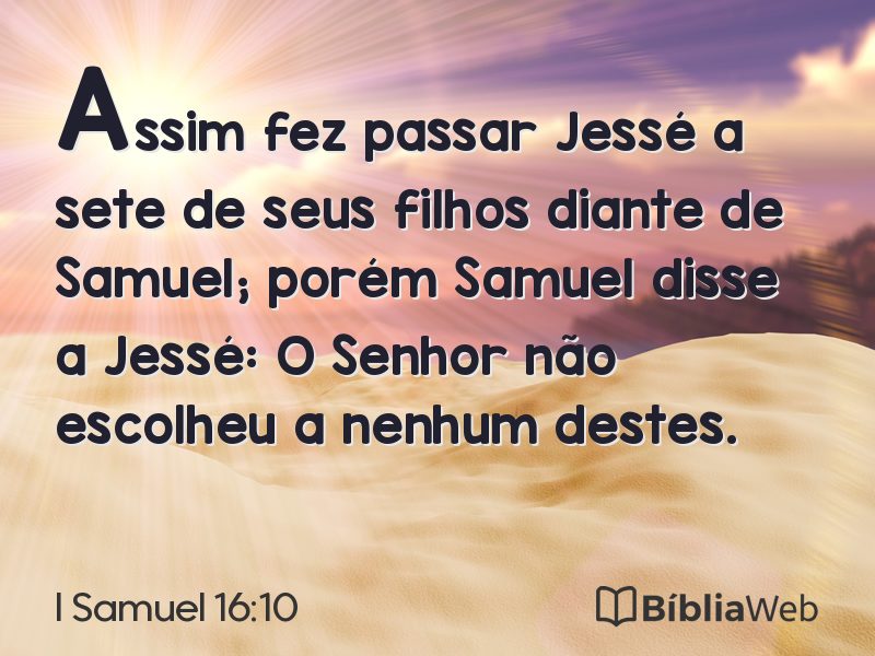 I Samuel 16:10 em imagem para compartilhar