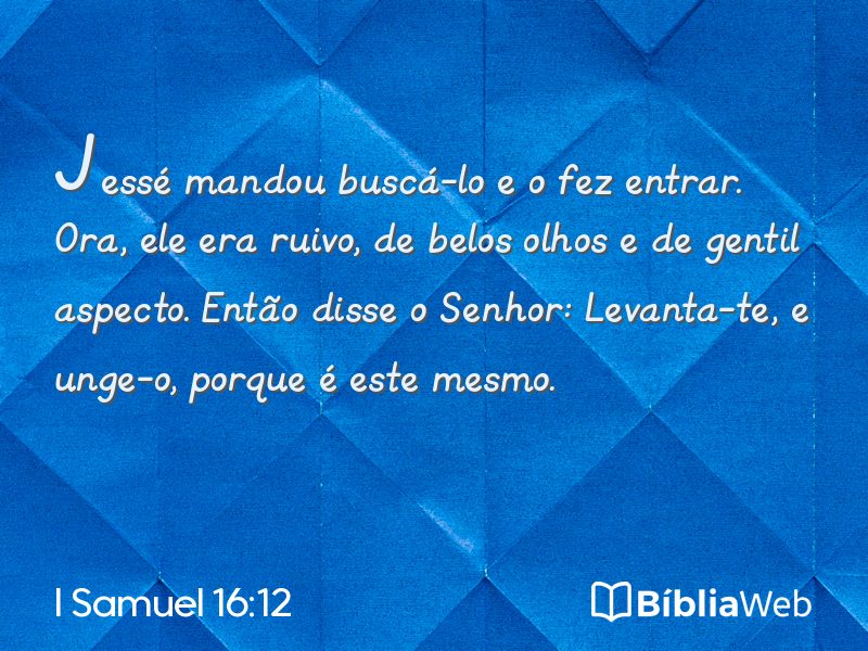 I Samuel 16:12 em imagem para compartilhar