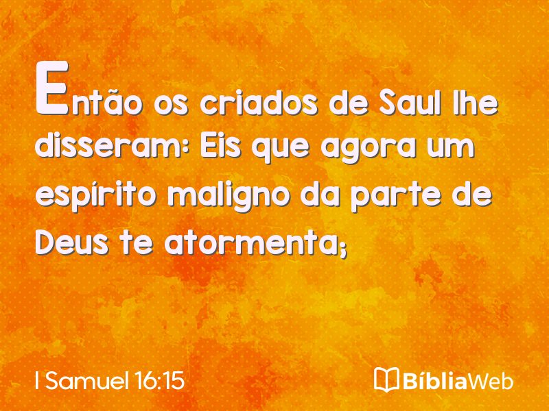 I Samuel 16:15 em imagem para compartilhar