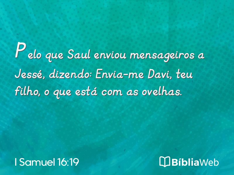I Samuel 16:19 em imagem para compartilhar