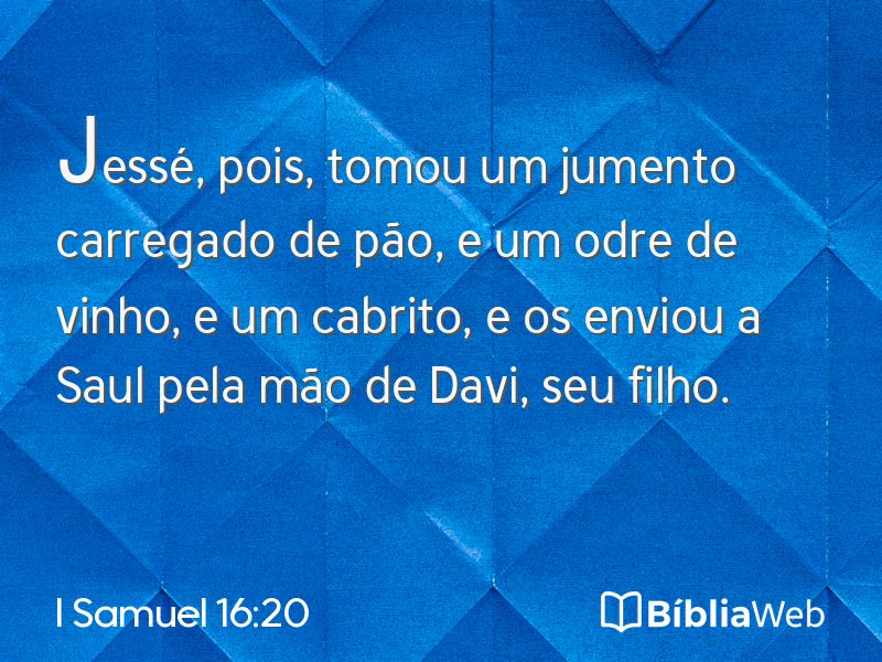 I Samuel 16:20 em imagem para compartilhar