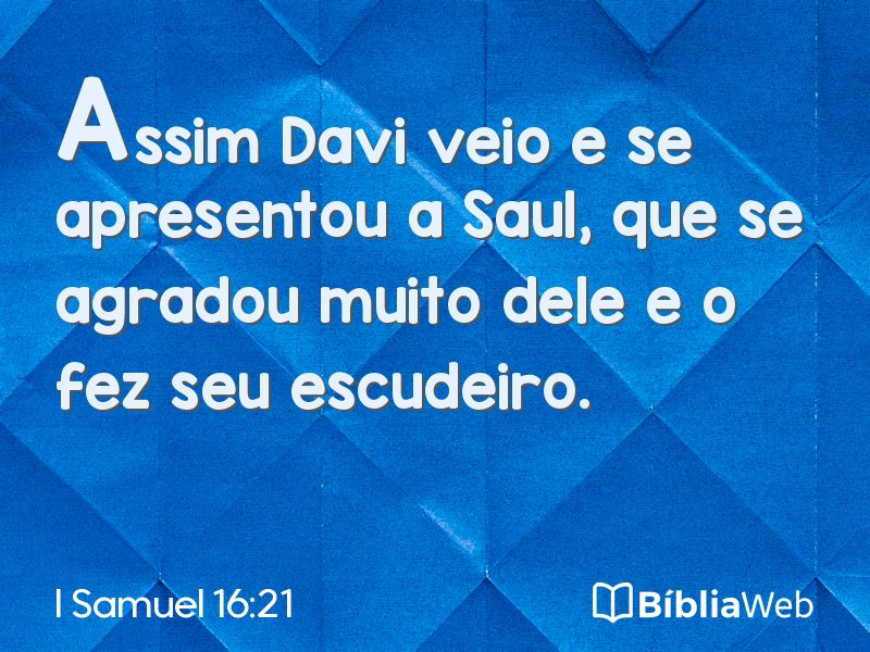 I Samuel 16:21 em imagem para compartilhar