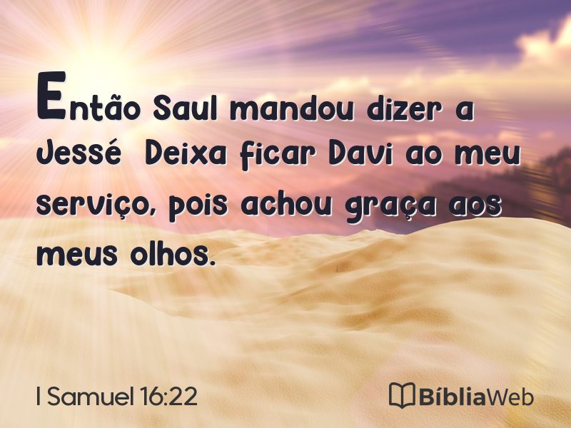 I Samuel 16:22 em imagem para compartilhar