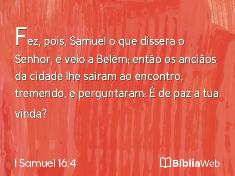 I Samuel 16:4 em imagem para compartilhar