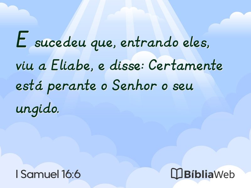 I Samuel 16:6 em imagem para compartilhar