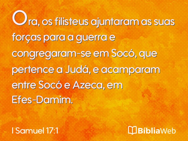 I Samuel 17:1 em imagem para compartilhar