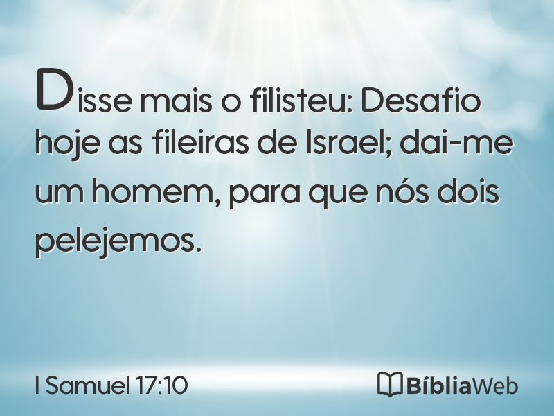 I Samuel 17:10 em imagem para compartilhar