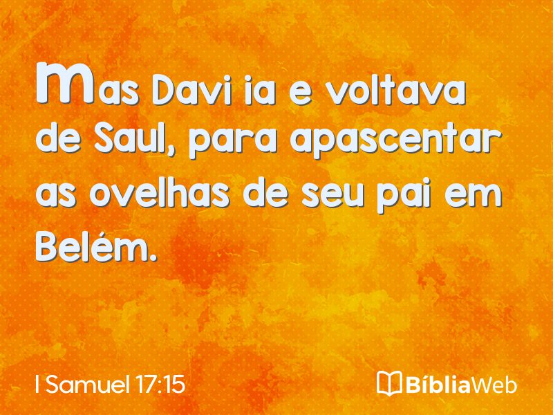 I Samuel 17:15 em imagem para compartilhar