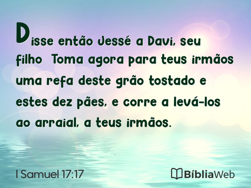 I Samuel 17:17 em imagem para compartilhar