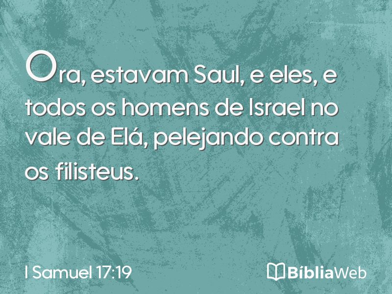 I Samuel 17:19 em imagem para compartilhar