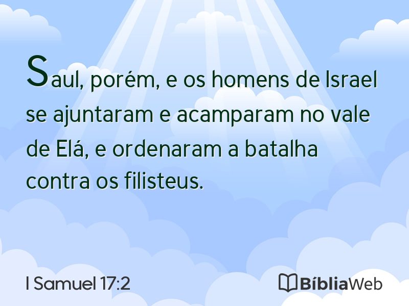 I Samuel 17:2 em imagem para compartilhar