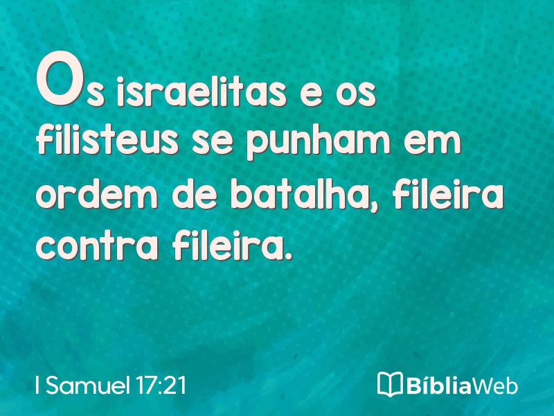 I Samuel 17:21 em imagem para compartilhar