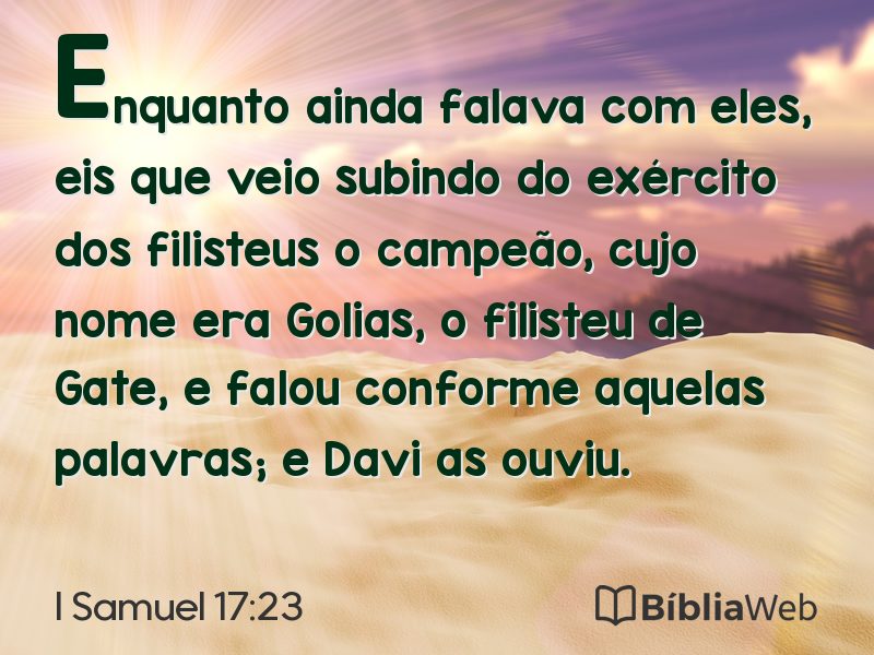 I Samuel 17:23 em imagem para compartilhar
