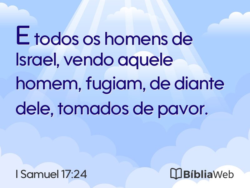 I Samuel 17:24 em imagem para compartilhar